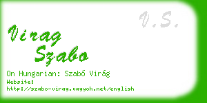 virag szabo business card