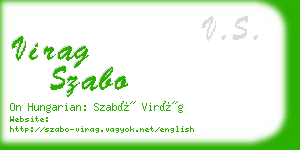 virag szabo business card